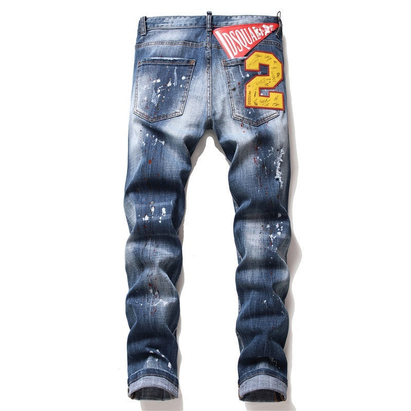 SOLO-DSQ2 badge signature Jeans