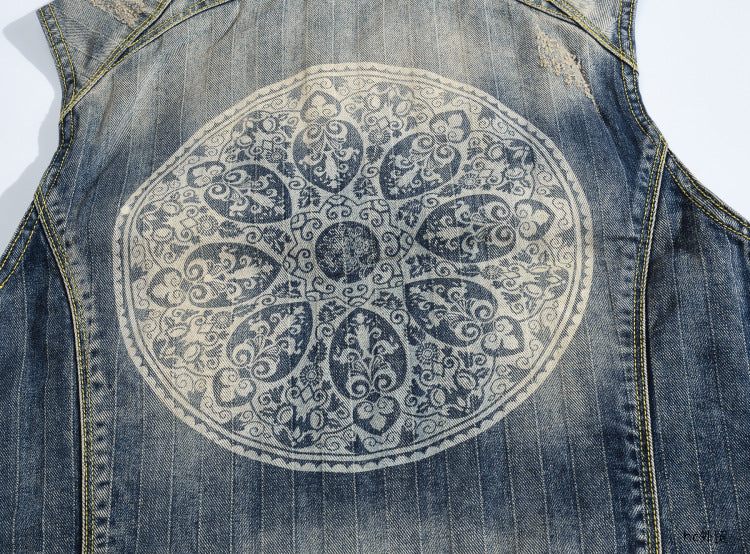 SOLO-DSQ2 24ss zipper Denim Vest coat