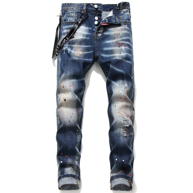 SOLO-DSQ2 Spray paint Jeans