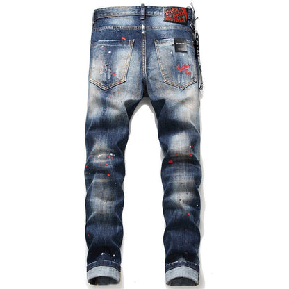 SOLO-DSQ2 Spray paint Jeans