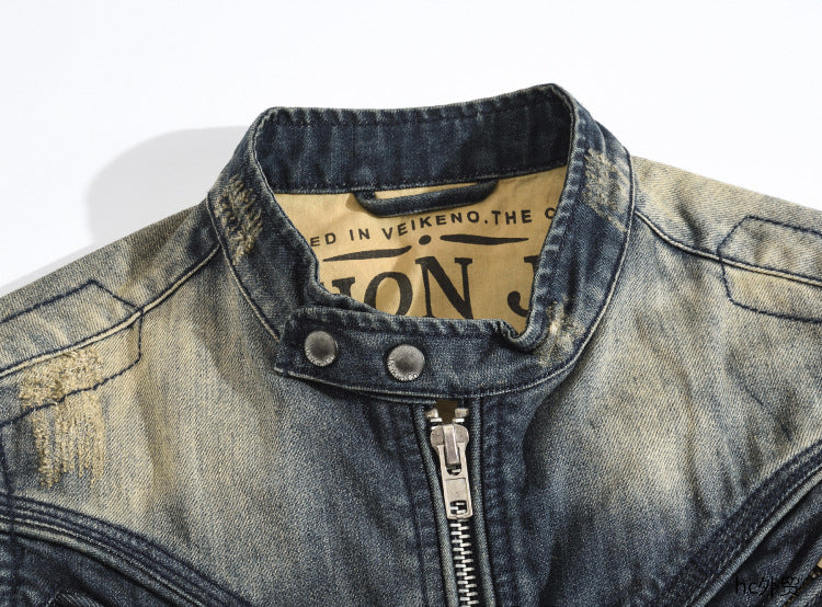 SOLO-DSQ2 2024ss zipper Denim Vest coat