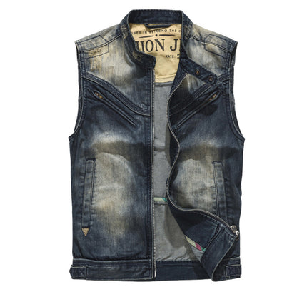 SOLO-DSQ2 2024ss zipper Denim Vest coat