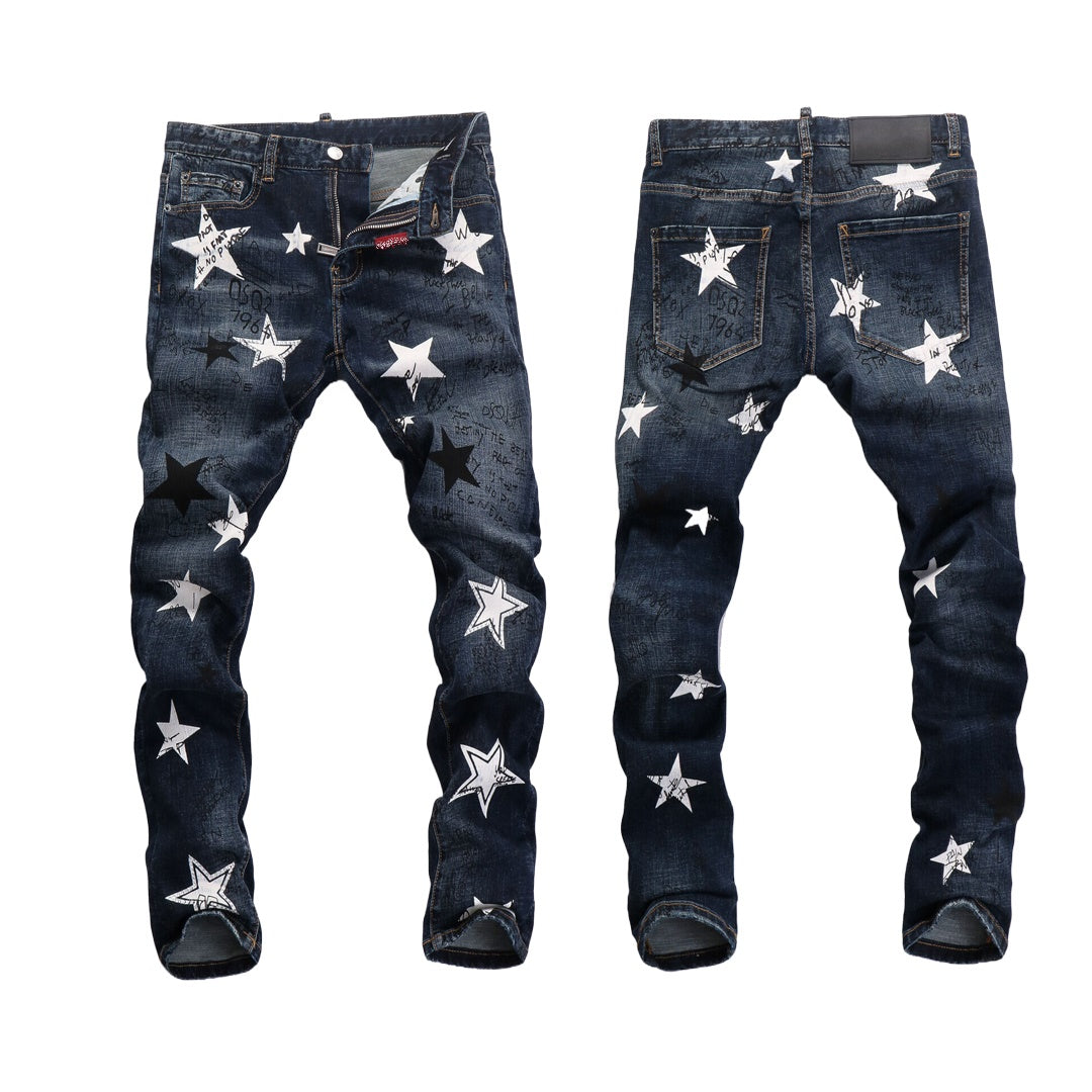 SOLO-DSQ2 Stretch Star Skinny Jeans