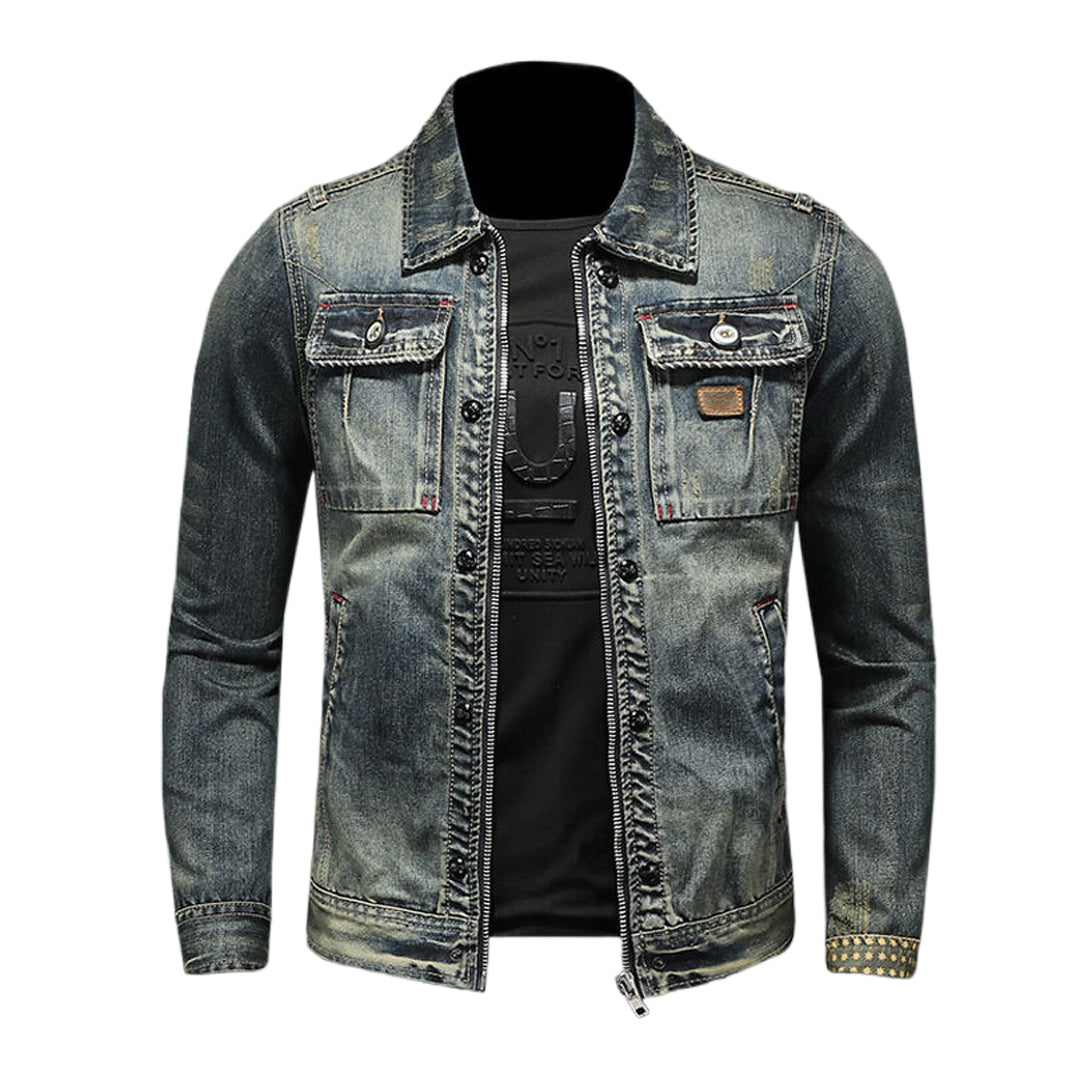 SOLO-DSQ2 24ss Distressed Denim Jacket