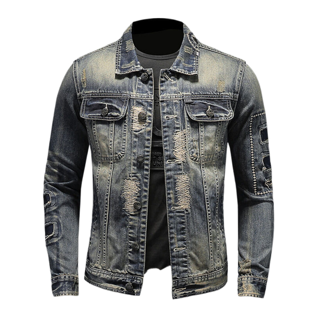 SOLO-DSQ2 2024ss Distressed Denim Jacket