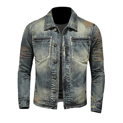 SOLO-DSQ2 Distressed Denim Jacket