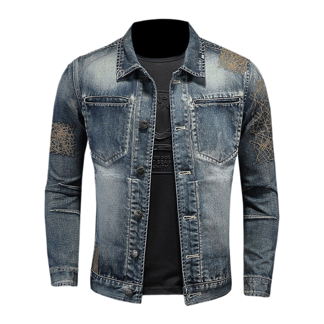 SOLO-DSQ2 Distressed Denim Jacket