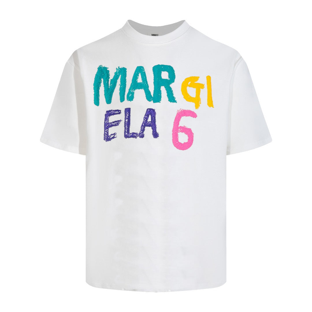 SOLO-Maison Margiela Colored graffiti foam T-shirt