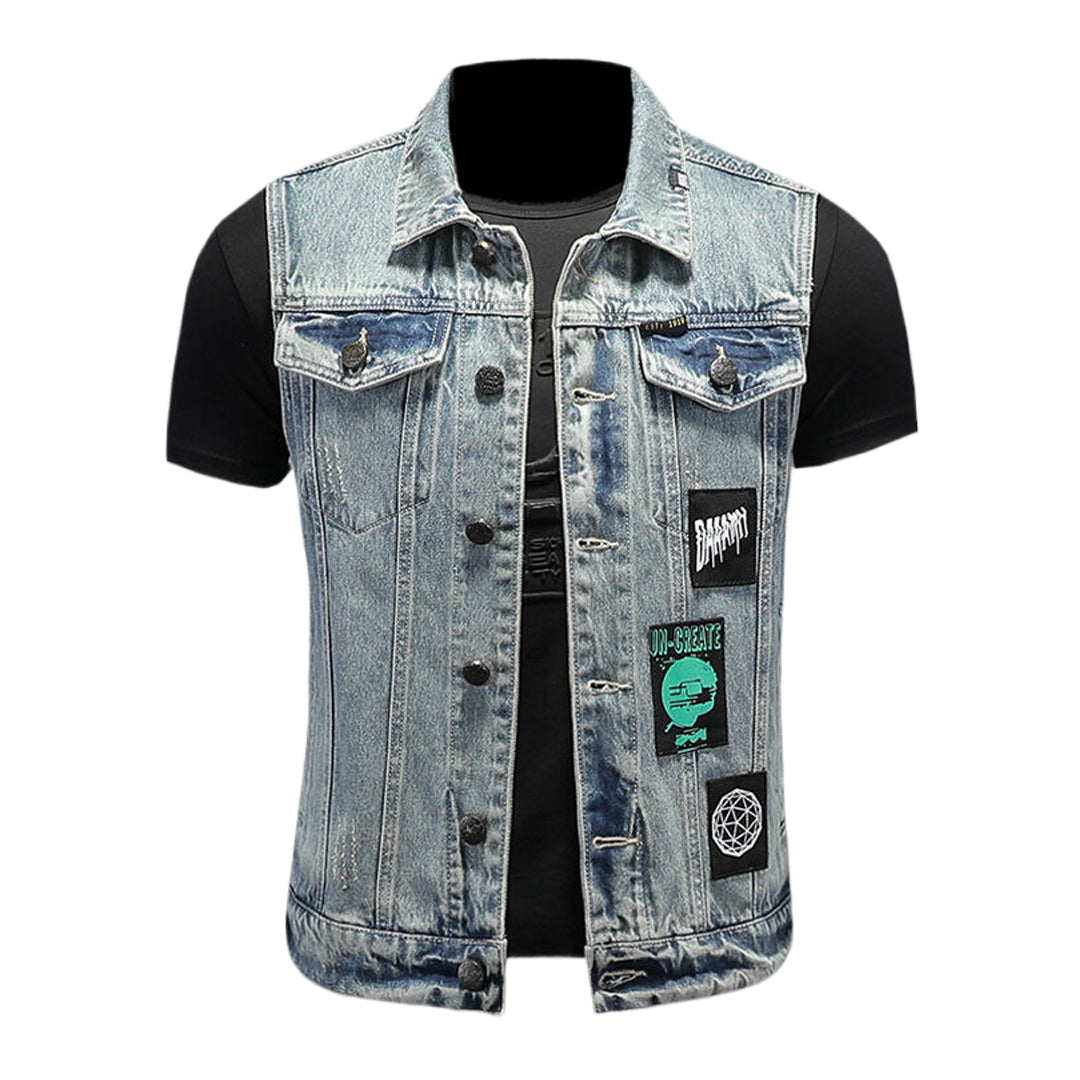 SOLO-DSQ2 24ss Denim Vest coat