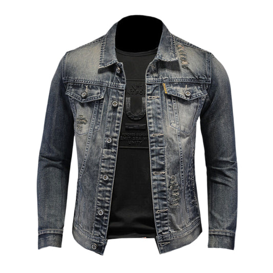 SOLO-DSQ2 Distressed Denim Jacket