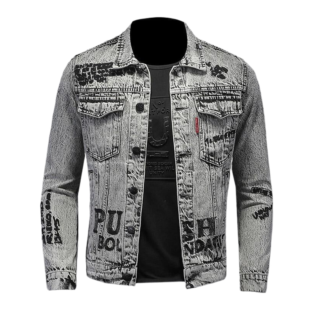 SOLO-DSQ2 Distressed Denim Jacket