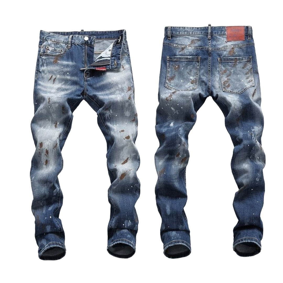 SOLO-DSQ2 stretch inkjet slim fit Jeans