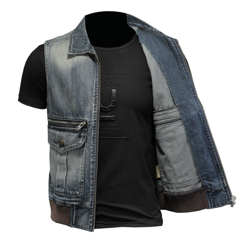 SOLO-DSQ2 2024ss Denim Vest coat