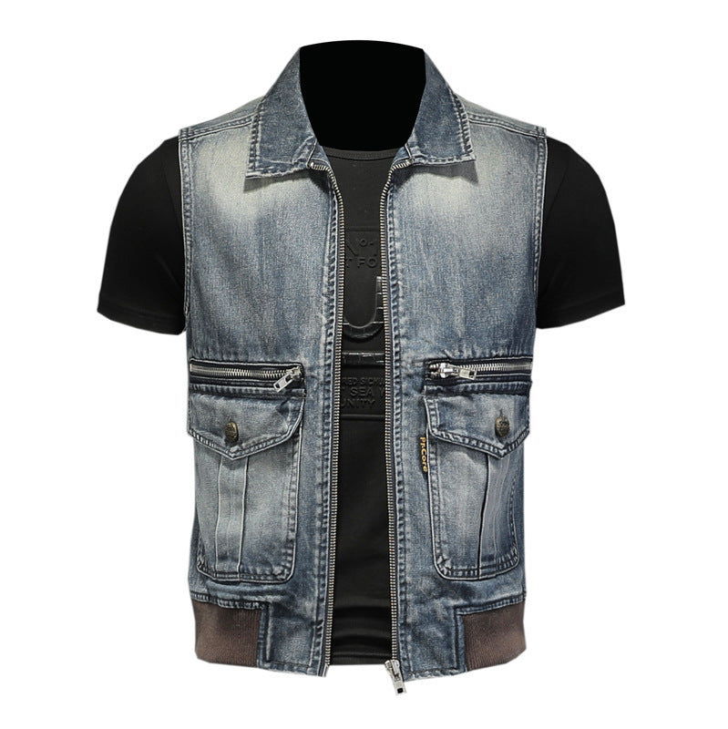 SOLO-DSQ2 2024ss Denim Vest coat