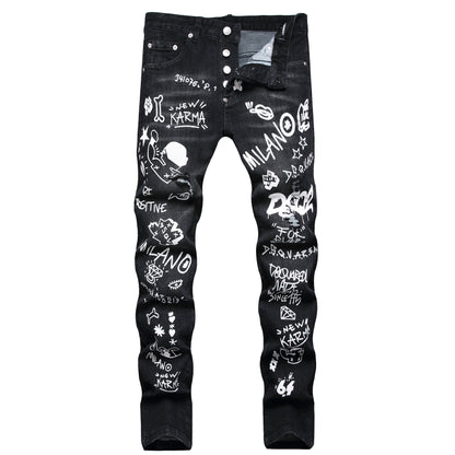 SOLO-DSQ2 Frayed patch Jeans