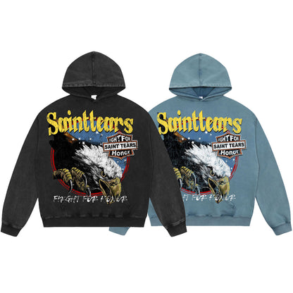 SOLO-Saint Michael 2024ss Black Hoodie