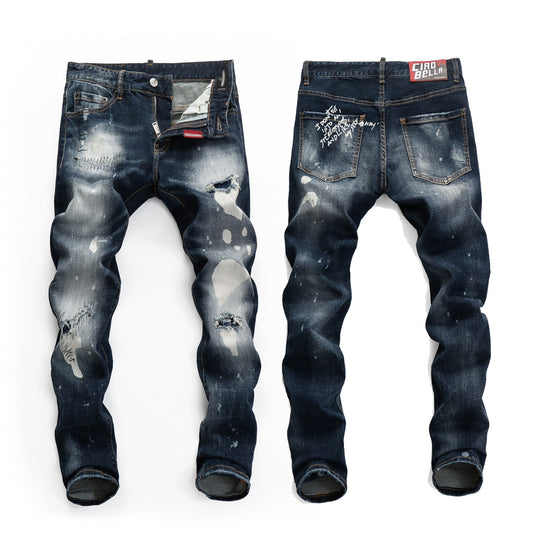 SOLO-DSQ2 Blue Ripped Jeans