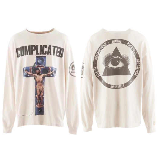 SOLO-Saint Michael Print Long-sleeved T-shirt