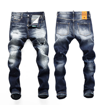 SOLO-DSQ2 Blue Ripped Jeans