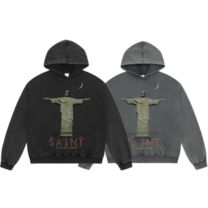 SOLO-Saint Michael 2024ss Print Hoodie