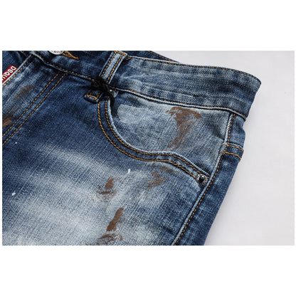 SOLO-DSQ2 stretch inkjet slim fit Jeans