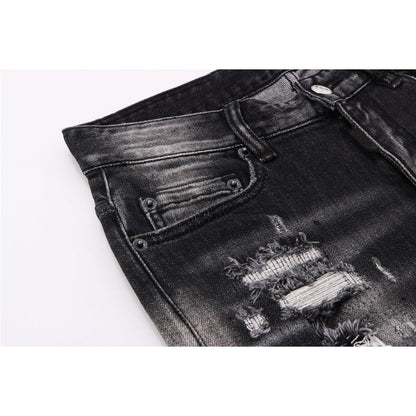 SOLO-DSQ2 Elastiese wasbare gate Jeans