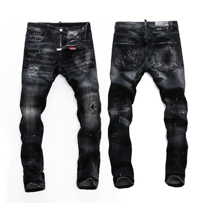 SOLO-DSQ2 Black Ripped Jeans