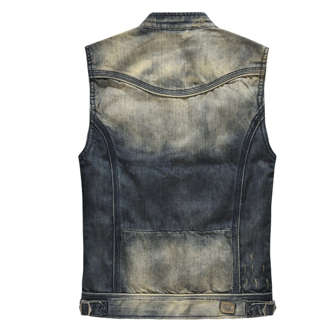 SOLO-DSQ2 2024ss zipper Denim Vest coat