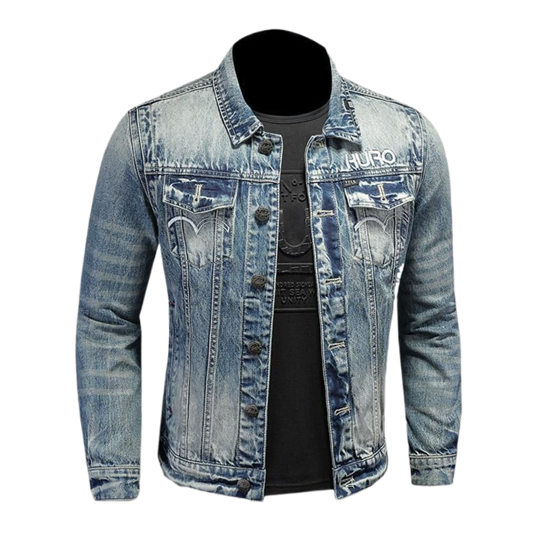 SOLO-DSQ2 Distressed Denim Jacket