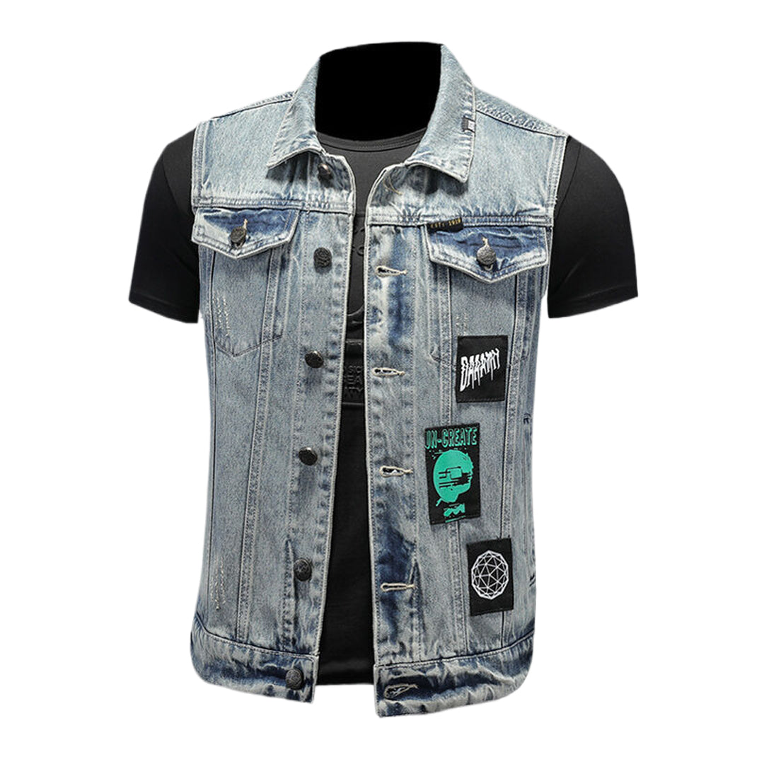 SOLO-DSQ2 24ss Denim Vest coat