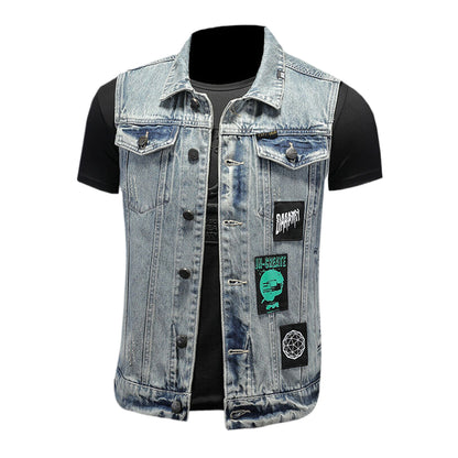 SOLO-DSQ2 24ss Denim Vest coat