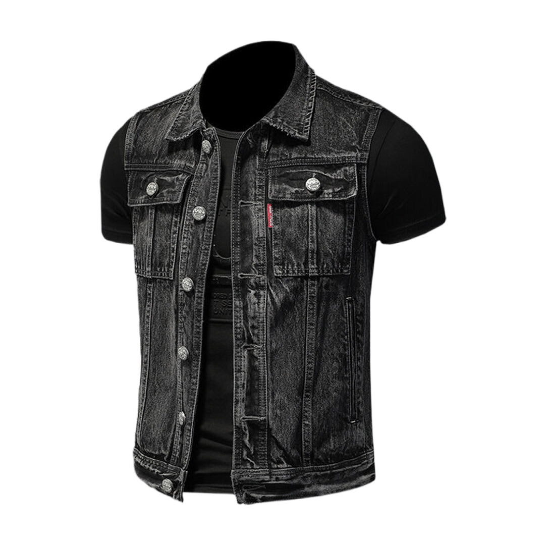 SOLO-DSQ2 Denim Vest coat