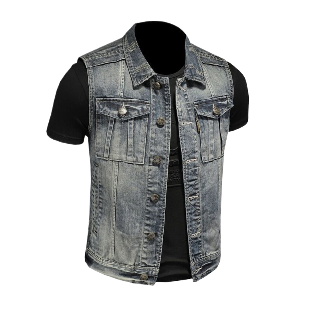 SOLO-DSQ2 Denim Vest coat