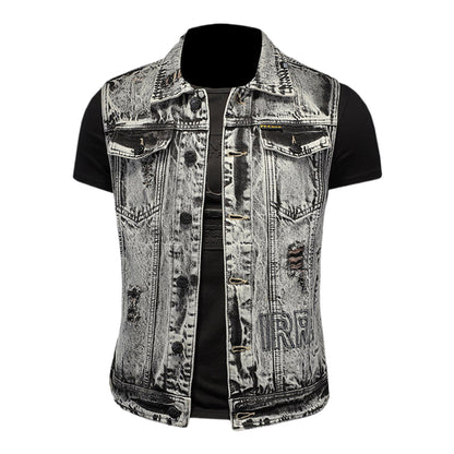 SOLO-DSQ2 24ss Denim Vest coat