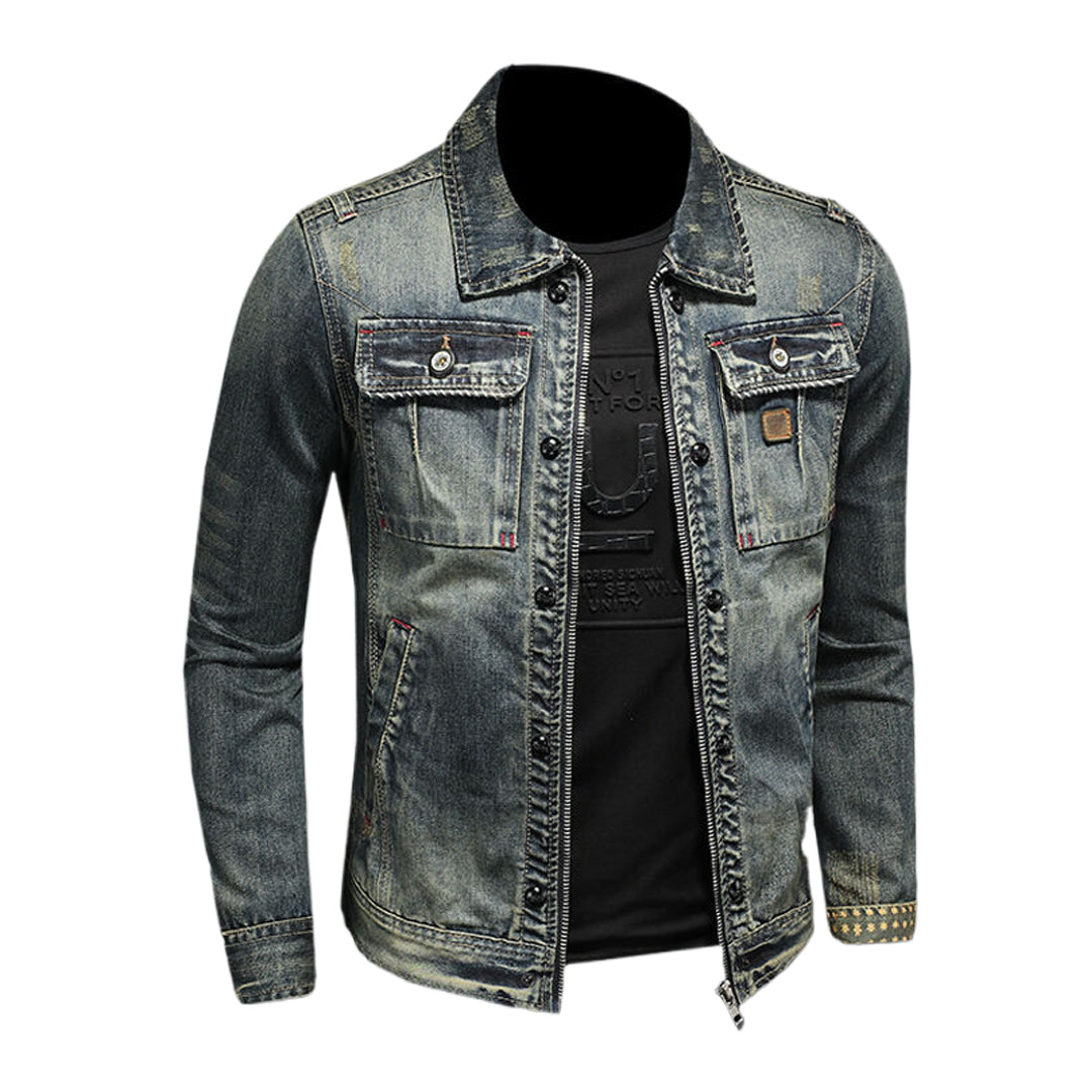 SOLO-DSQ2 24ss Distressed Denim Jacket