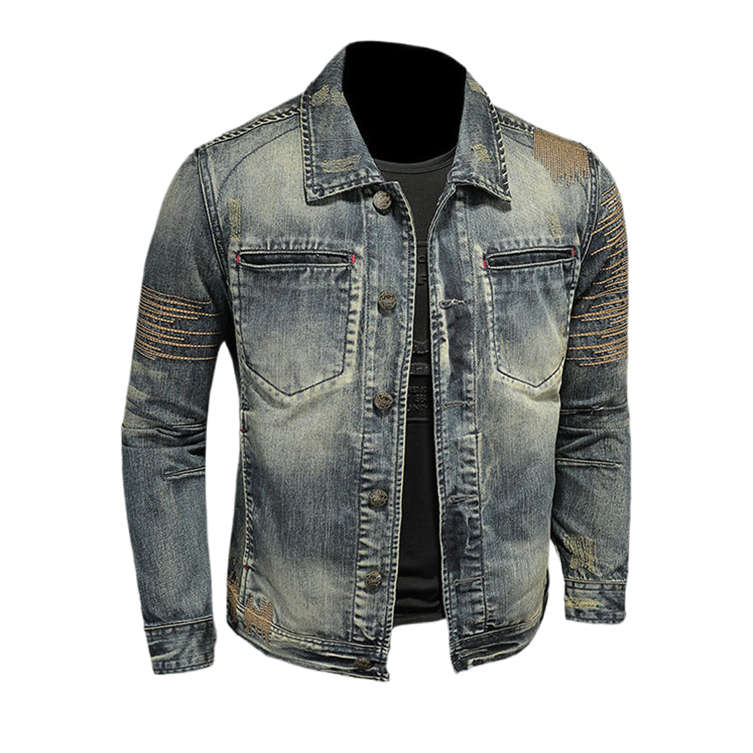 SOLO-DSQ2 Distressed Denim Jacket