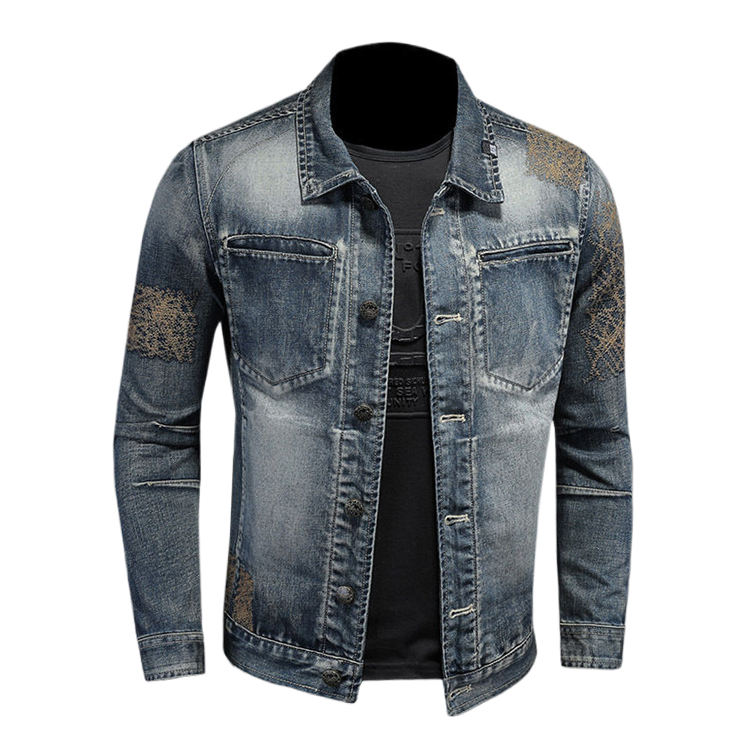 SOLO-DSQ2 Distressed Denim Jacket