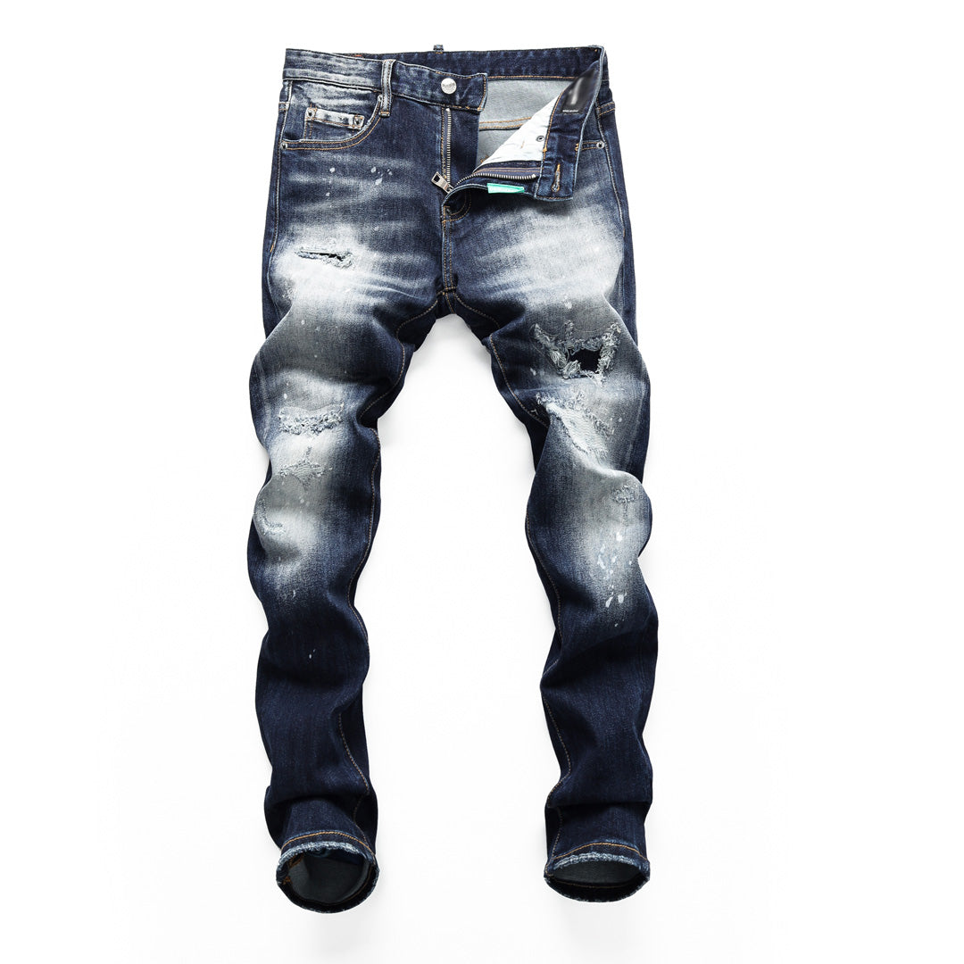 SOLO-DSQ2 Blue Ripped Jeans