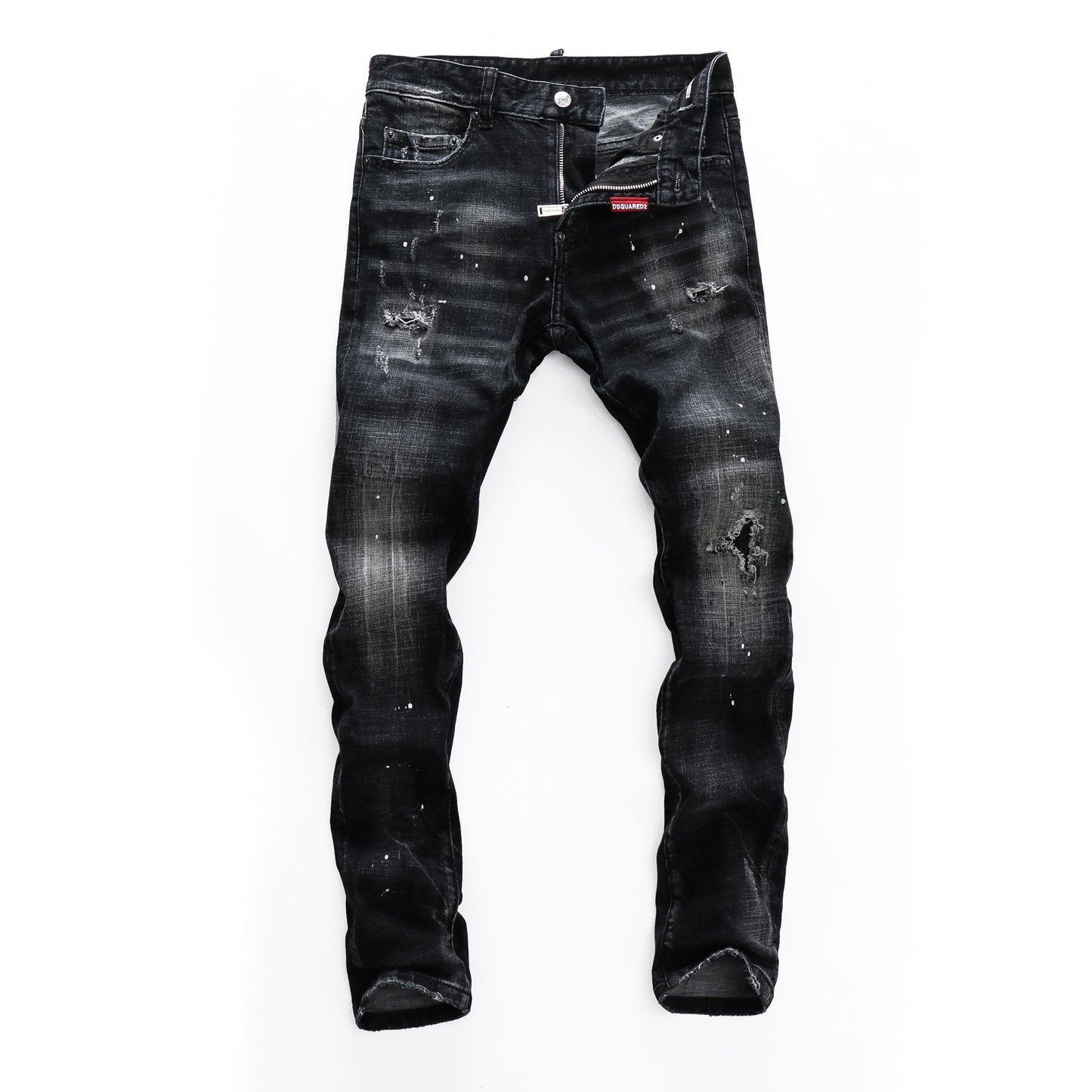 SOLO-DSQ2 Black Ripped Jeans