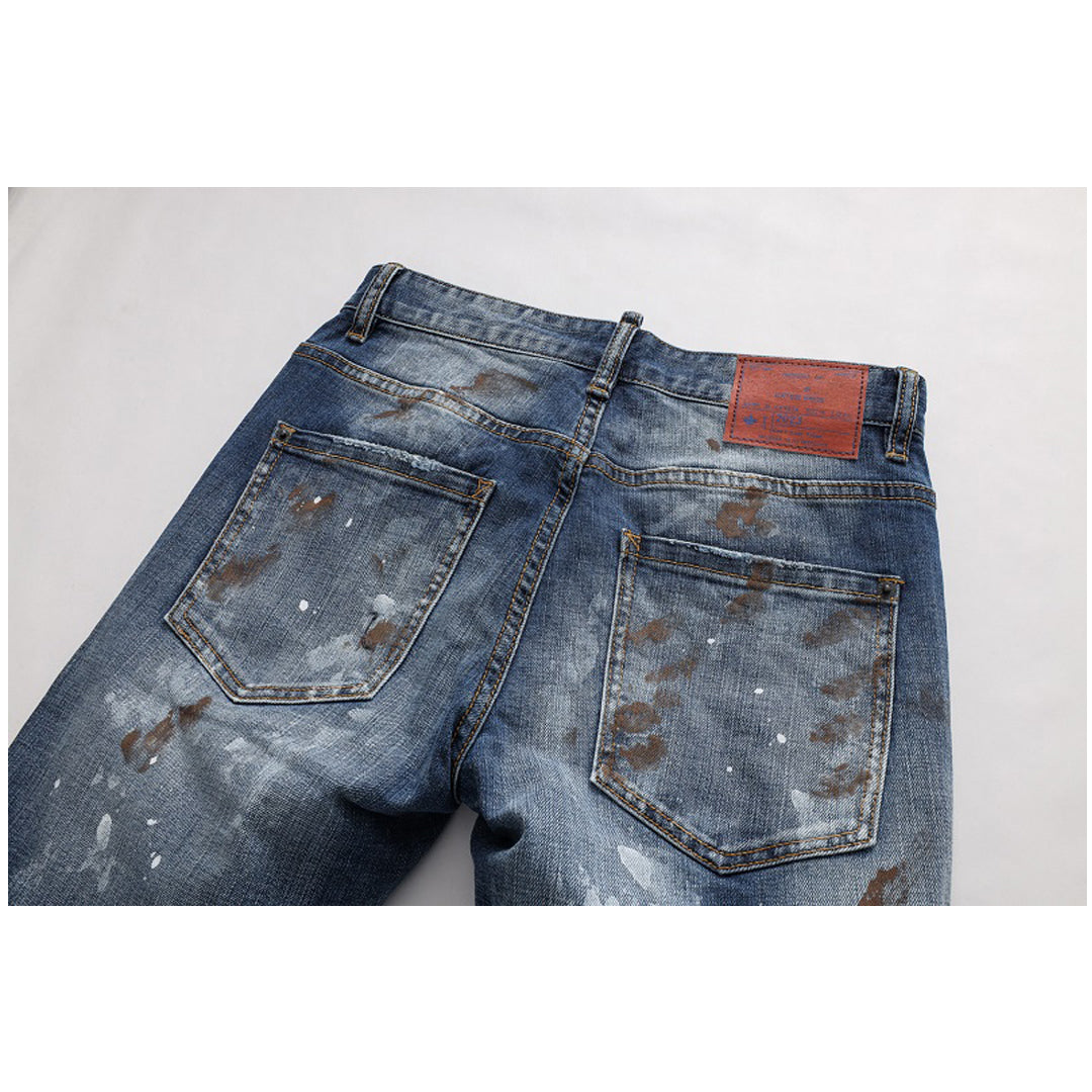 SOLO-DSQ2 stretch inkjet slim fit Jeans