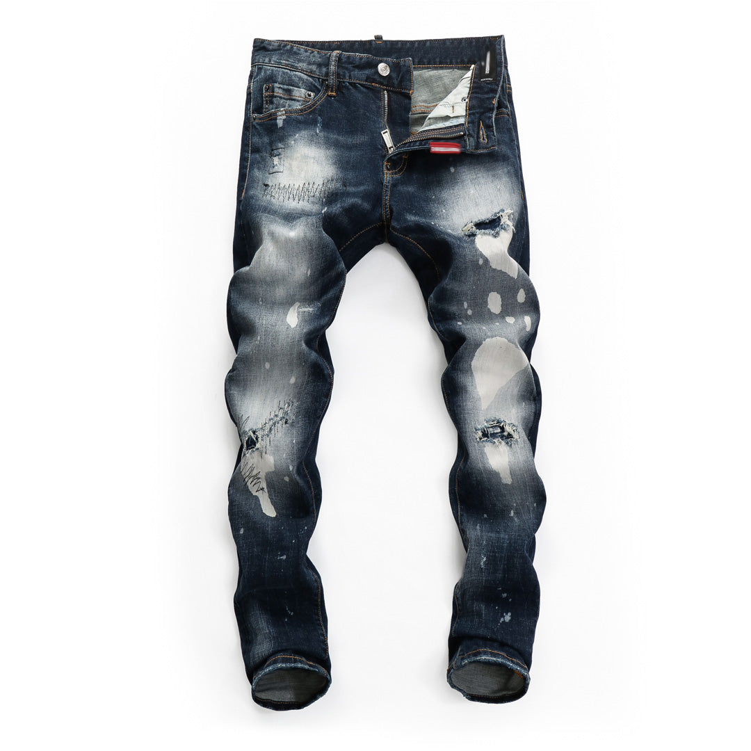 SOLO-DSQ2 Blue Ripped Jeans