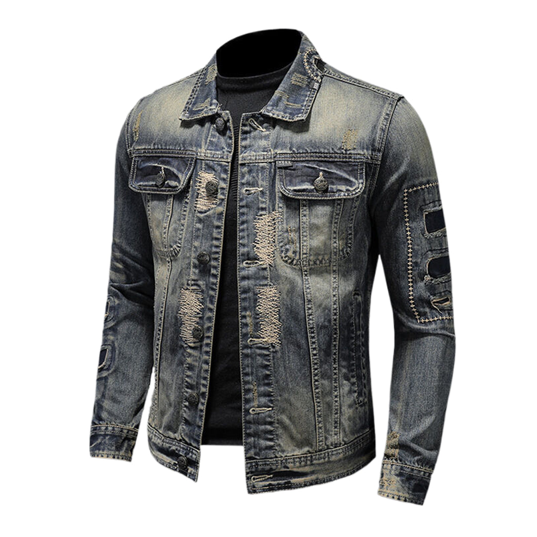 SOLO-DSQ2 2024ss Distressed Denim Jacket