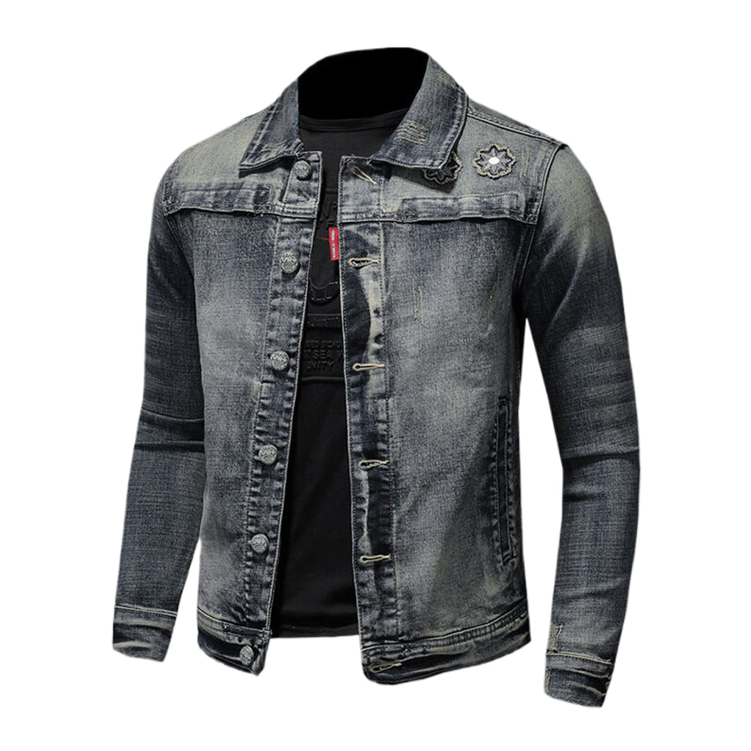 SOLO-DSQ2 Distressed Denim Jacket