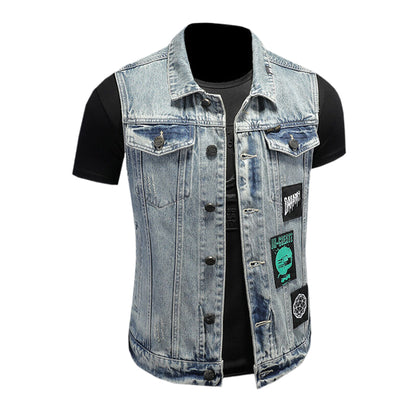 SOLO-DSQ2 24ss Denim Vest coat