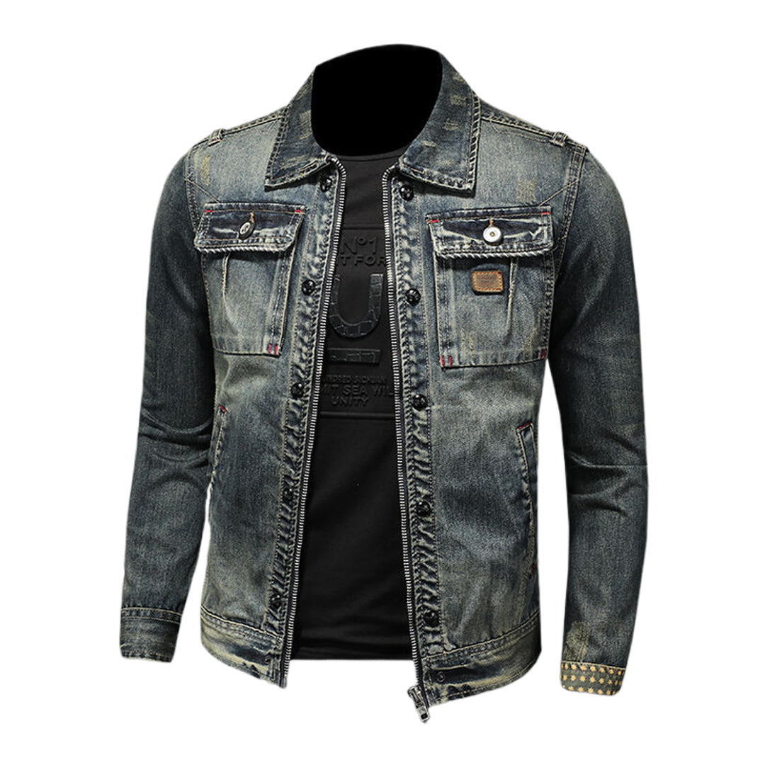 SOLO-DSQ2 24ss Distressed Denim Jacket