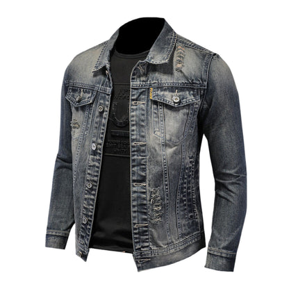 SOLO-DSQ2 Distressed Denim Jacket