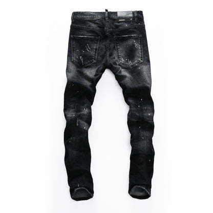 SOLO-DSQ2 Black Ripped Jeans