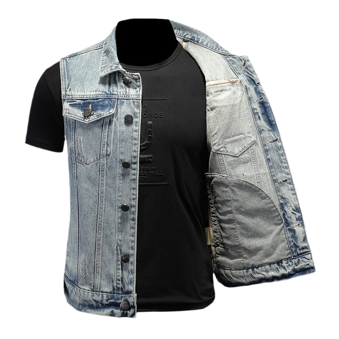 SOLO-DSQ2 24ss Denim Vest coat