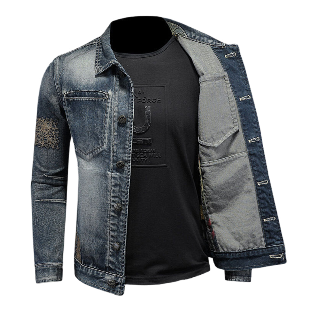 SOLO-DSQ2 Distressed Denim Jacket