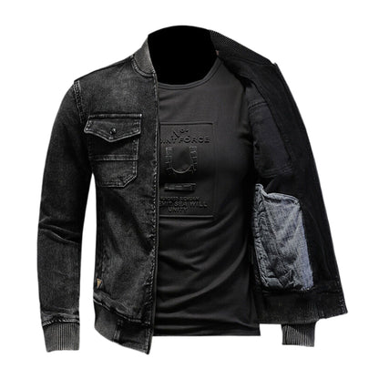 SOLO-DSQ2 Black Distressed Denim Jacket